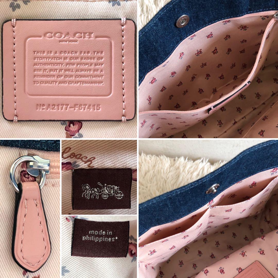 楽天市場】【バッグ】COACH コーチ レザー デニム ハンドバッグ