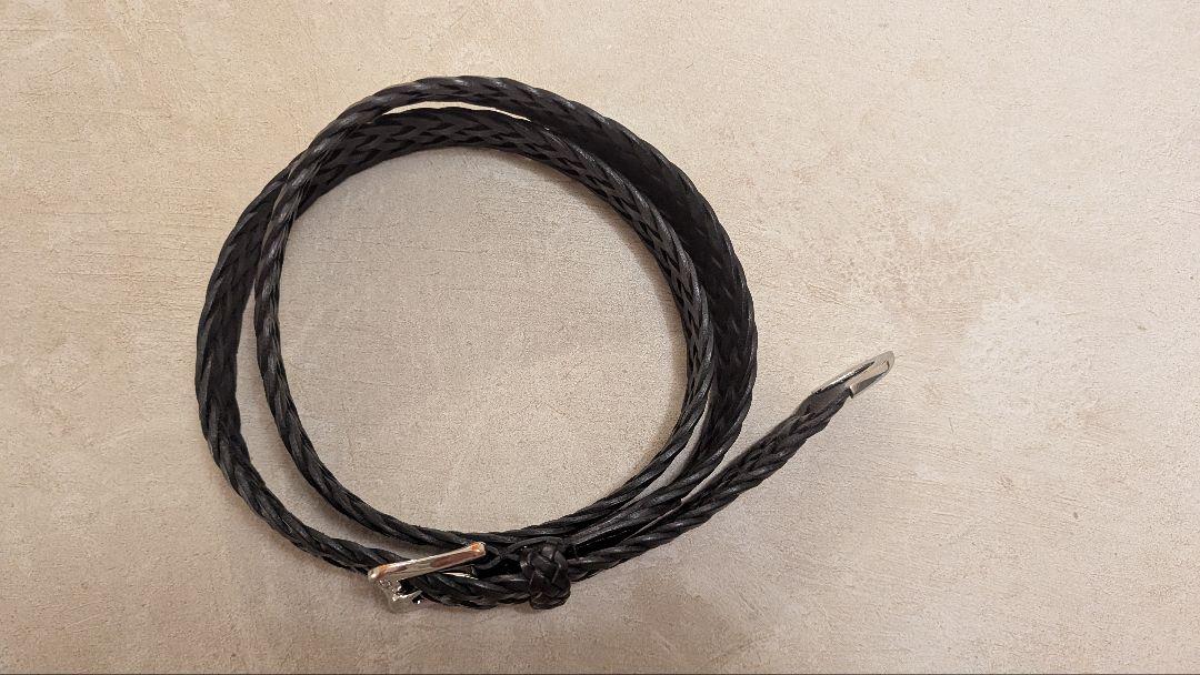 J&M DAVIDSON レザー メッシュベルト ブラック