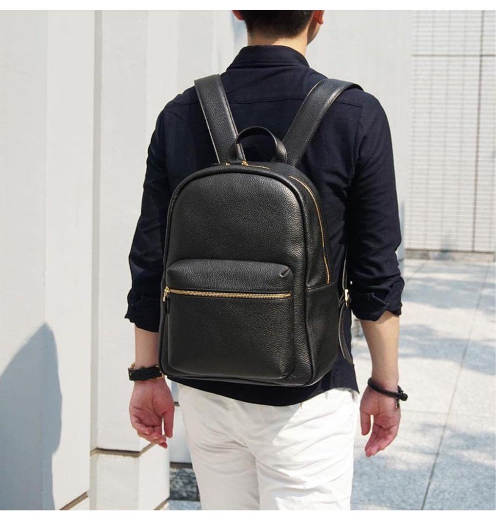 【12/29限定】HushTug(ハッシュタグ)バックパック　レザー　ブラック