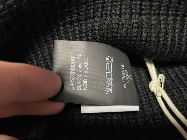 新品即納 コムドットやまと着用 定価6万4千円 新品 vetements ニット帽 EAwh1-m47327468277 超激得爆買い