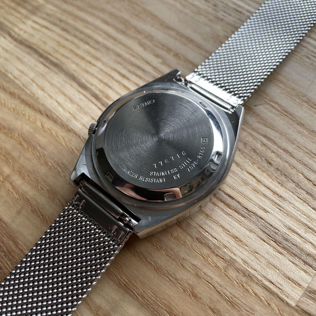 希少 黒入荷！ 新品バンド】SEIKO 5 ステンレス腕時計 7S26-8760 メッシュ 時計