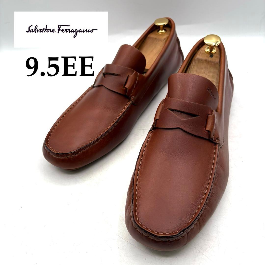 サルヴァトーレフェラガモ コインローファー ドライビング 9.5EE27.5cm・Salvatore Ferragamo