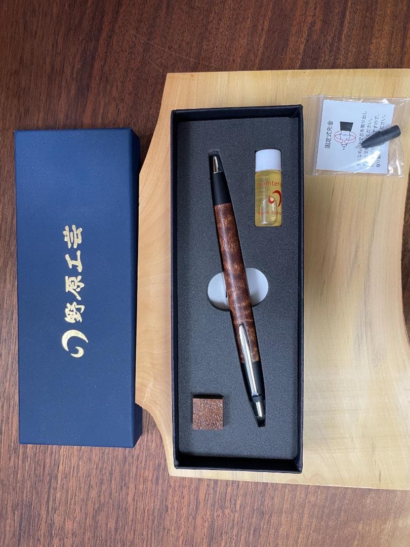 野原工芸 木軸シャープペンシル サペリ杢