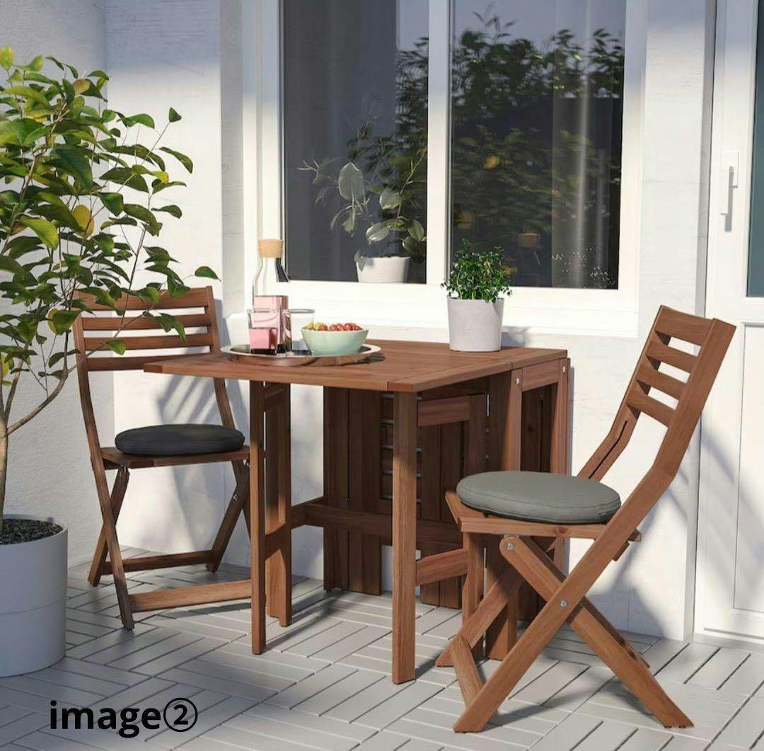 IKEA ÄPPLARÖ エップラロー ゲートレッグテーブル　折り畳みテーブル
