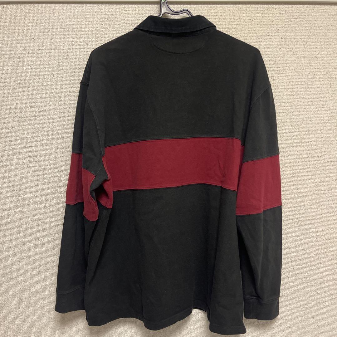 ポロラルフローレン　刺繍ロゴ　ラガーシャツ　ポロシャツ　古着　M L 長袖 ポロラルフローレン☆ビッグ刺繍ロゴ ラガーシャツ 長袖