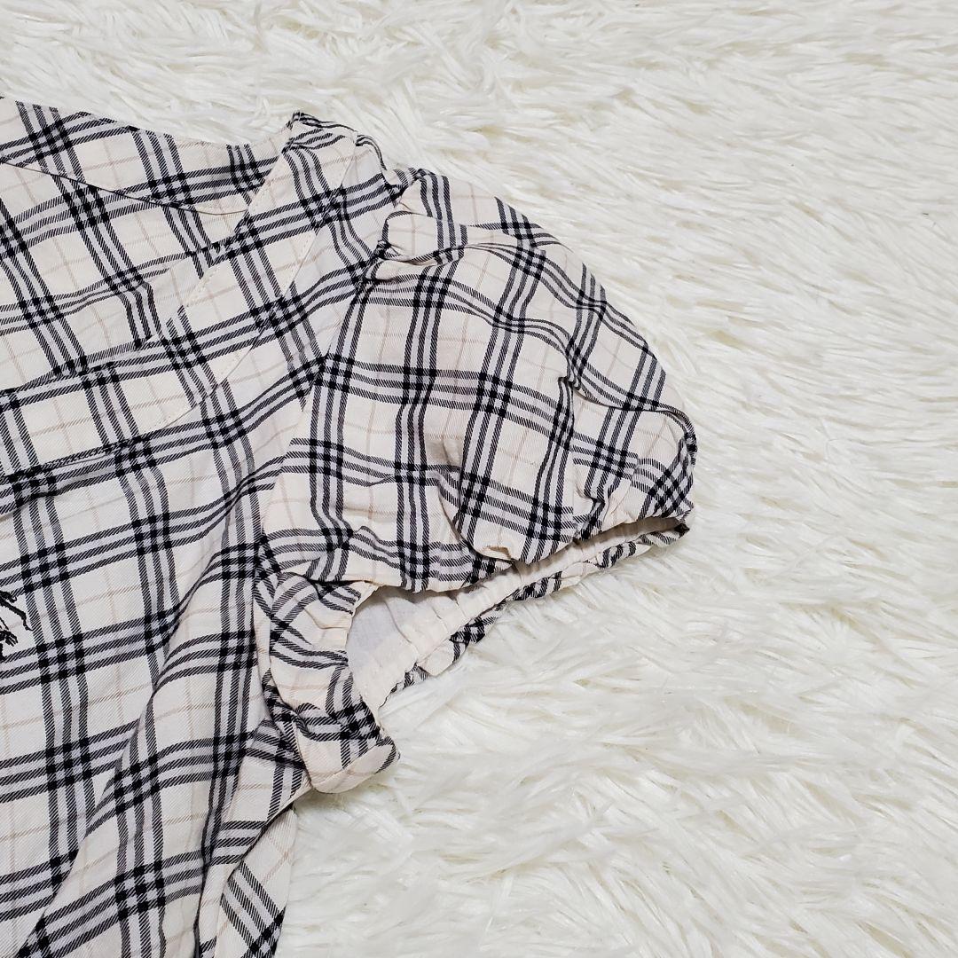 □BURBERRY BLUE LABEL ノバチェック ペプラム ホース刺繍 M