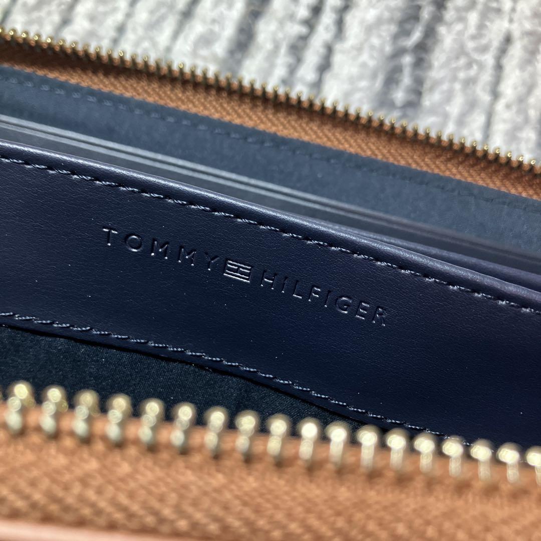 【未使用品】トミーヒルフィガー THロングウォレット 長財布 ブラウン