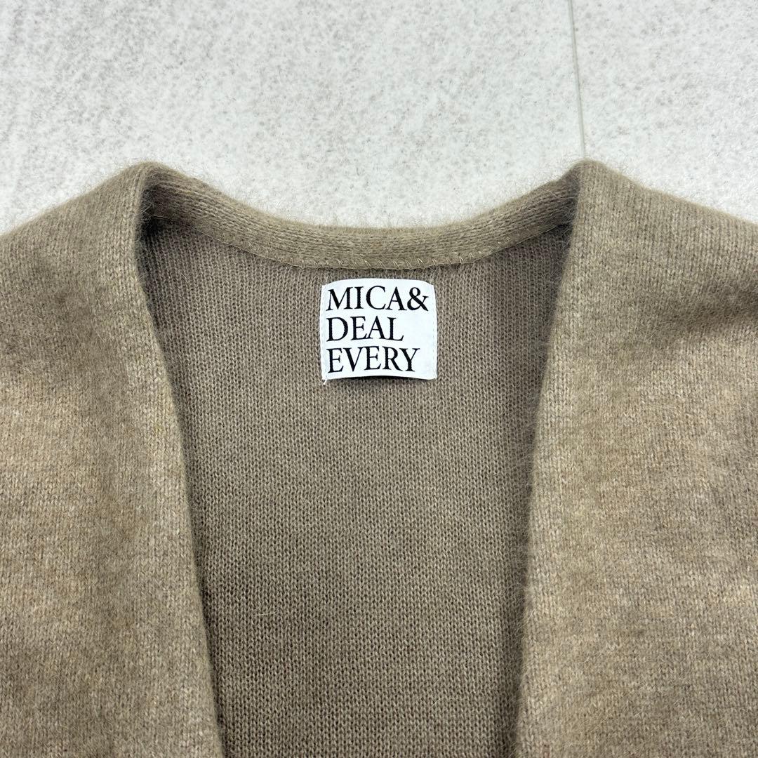 美品【MICA&DEAL】デュアル カーディガン ラクーン ベージュ F 美品【MICA&DEAL】デュアル カーディガン ラクーン ベージュ F