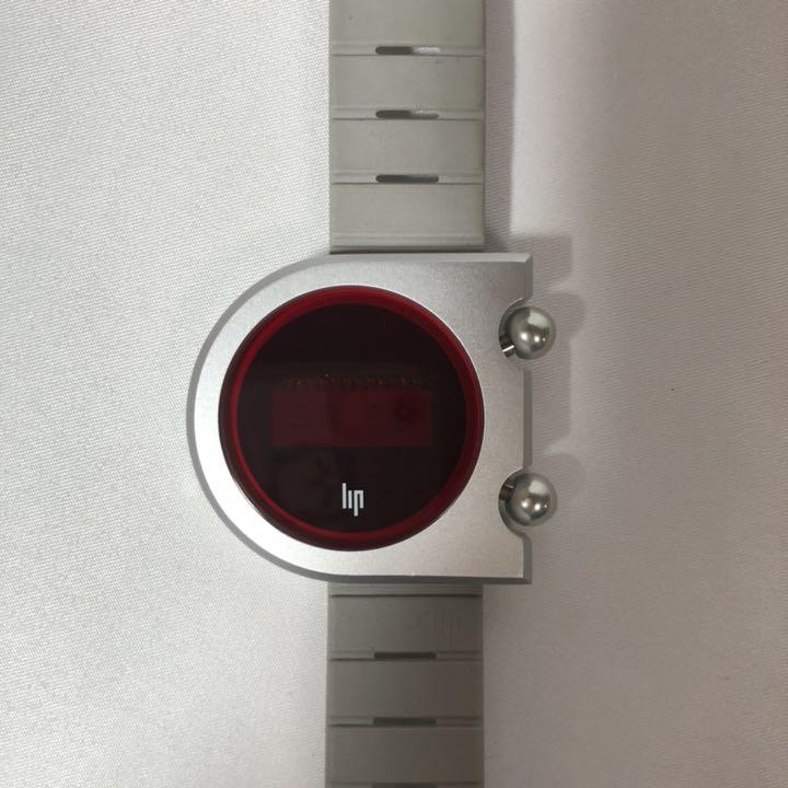 即納セール 美品 腕時計 デジタル シルバー グレー la5qW-m47349037030 LIP リップ MACH2000 低価格安