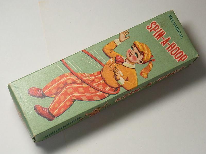 美品】フラフープガール 1950年代 箱付き ゼンマイ ブリキ (検