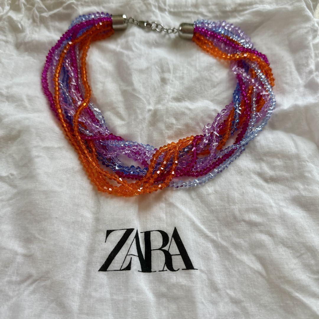 ZARA マルチビーズネックレス2本セット 4736/038 PACK OF 2 MULTI-BEAD NECKLACES - Burgundy | ZARA United States