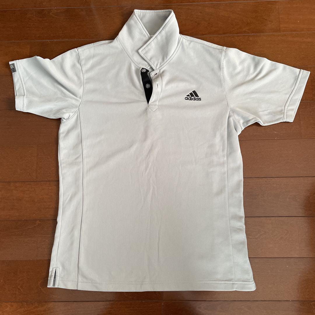 半額以下で買えるクーポン特集 中古】adidas グレー ゴルフ用 Lサイズ ポロシャツ メンズ メンズウェア