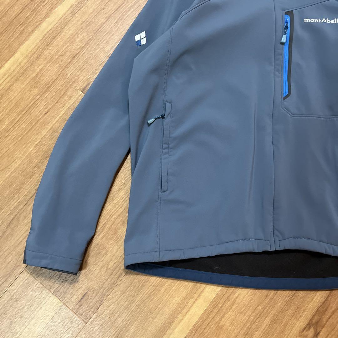 美品 mont-bell モンベル ノマドパーカ サックスブルー