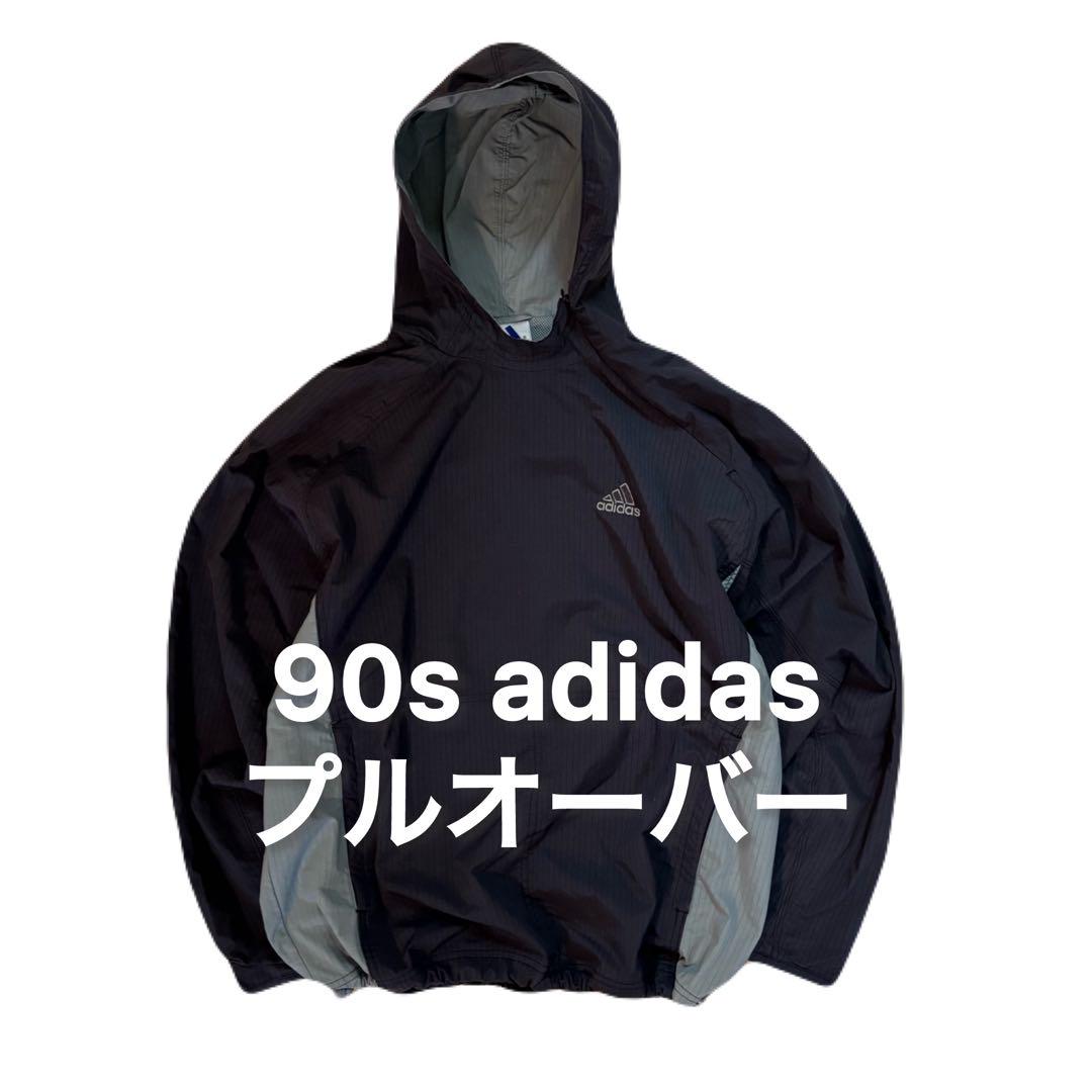 90s adidas スウェット ベスト フーディ プルオーバー y2k