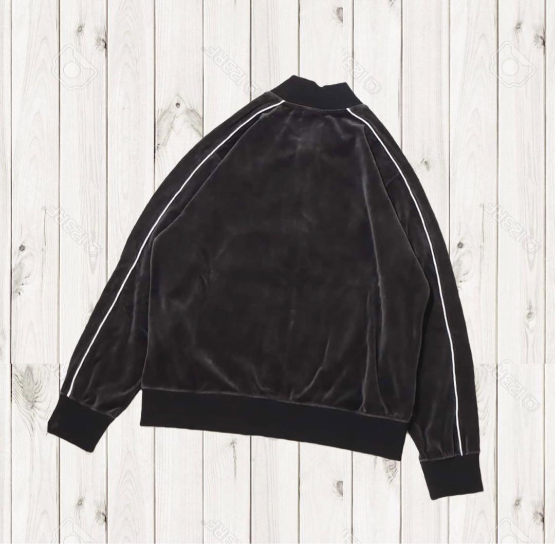 新品 NIKE ナイキ ベロア ジャージ 上下セット ジャケット パンツ 黒 S 画像4