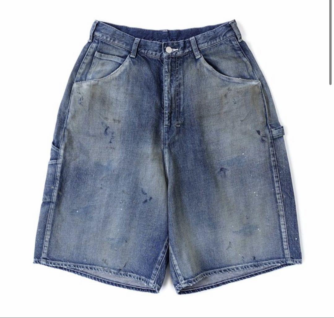 パンツ ANCELLM BOXY DENIM PAINTER SHORTS EX ANCELLM Creates the BOXY DENIM PAINTER SHORTS EX Exclusively