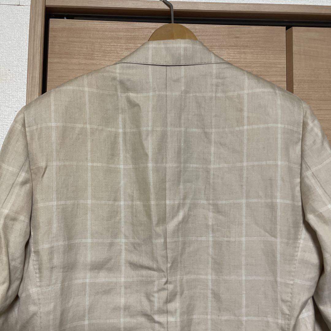 高級春夏素材 参価39万【サルヴァトーレ フェラガモ】リネンシルク2Bジャケット