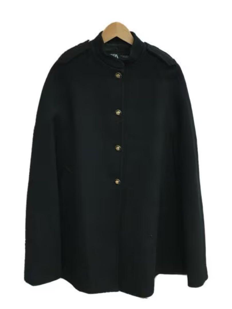 【人気完売品】 ZARA　金ボタン　ウールブレンド　ケープ　ポンチョ