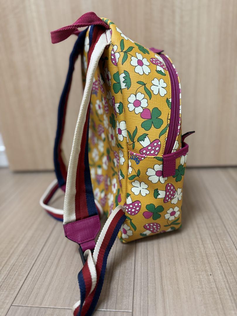 【値下げ】 希少 GUCCI きのこ花柄バックパック キッズ バッグ
