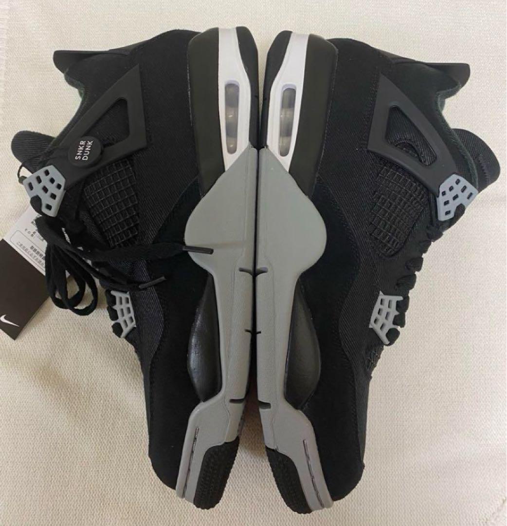 靴 Nike Air Jordan 4 Black and Light Steel