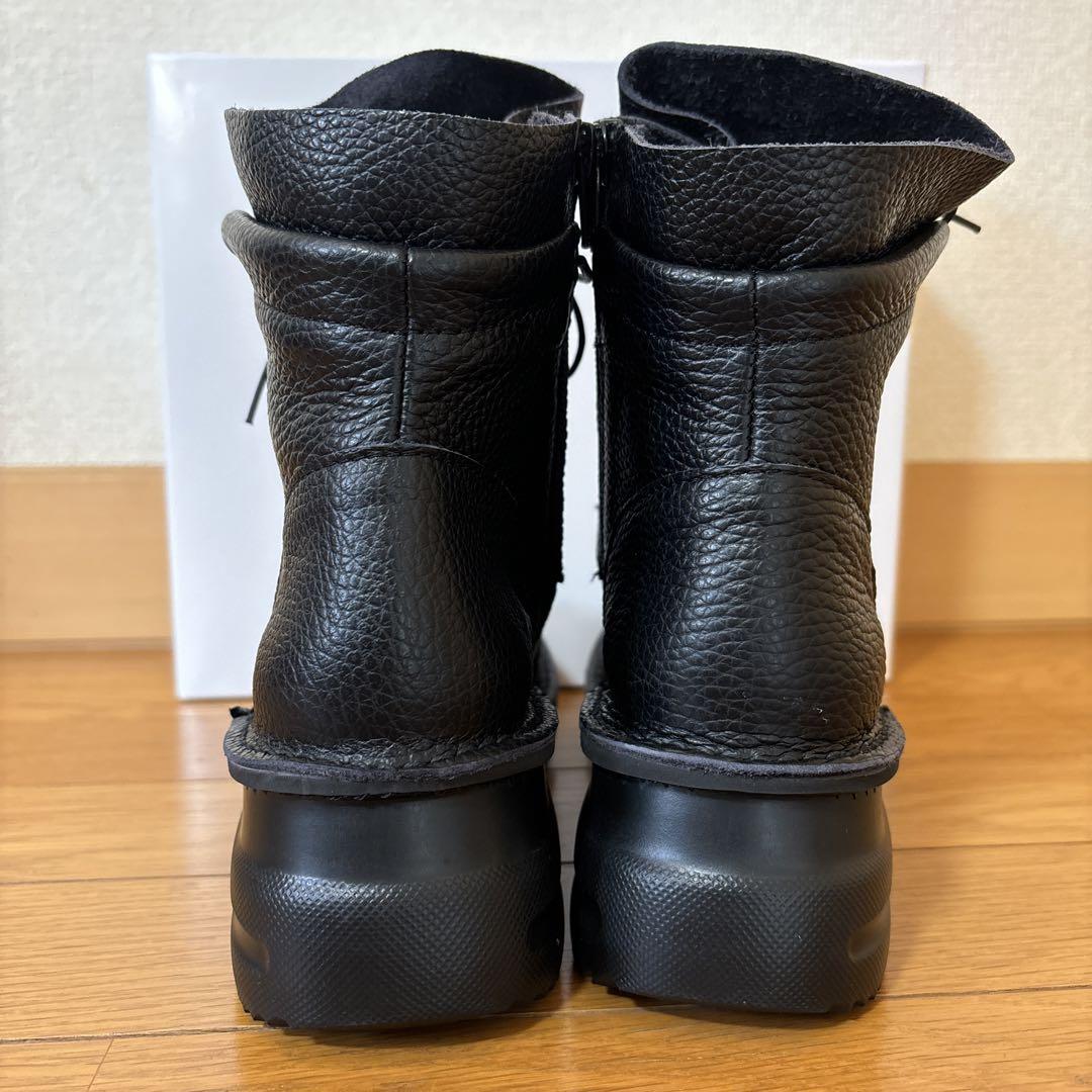 DOLA ショートブーツ ウェッジソール 4E ブラック 24cm