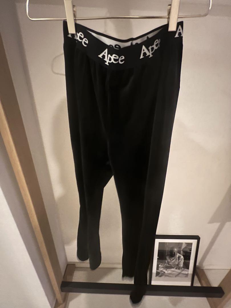 A BATHING APE フレアパンツ ブラック ベロア