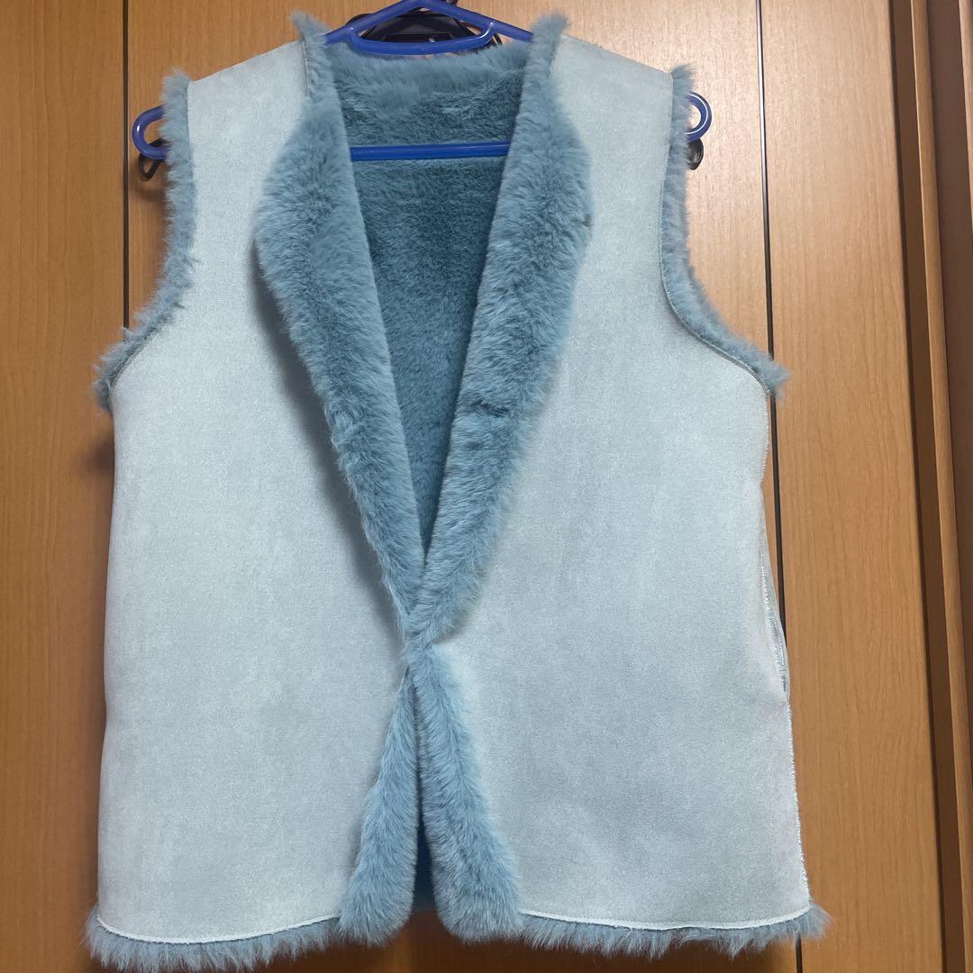 of style ベスト　リバーシブル　　ファーベスト　美品
