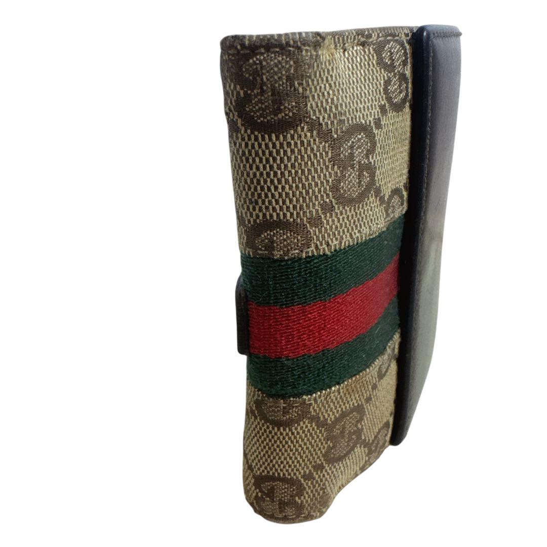 GUCCI ホースビット 三つ折り財布 シェリーライン GUCCI/グッチ】 オフィディア ミニウォレット シェリーライン
