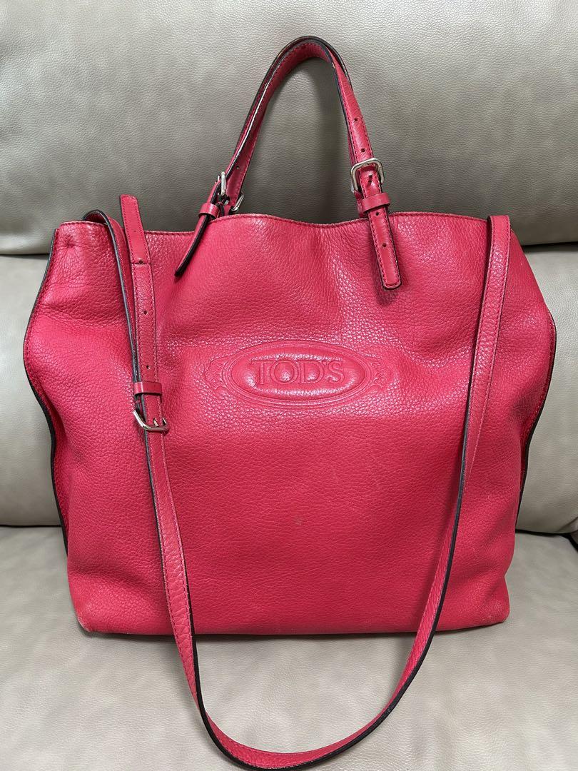 正規品　TOD'S シボ革　ロゴマーク　2way ショルダーバック