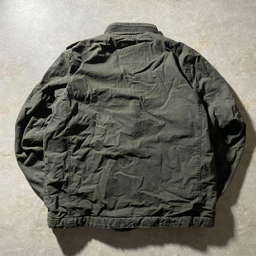 LEVI’SミリタリージャケットXLダークカーキフェードCboyグランジ当時物