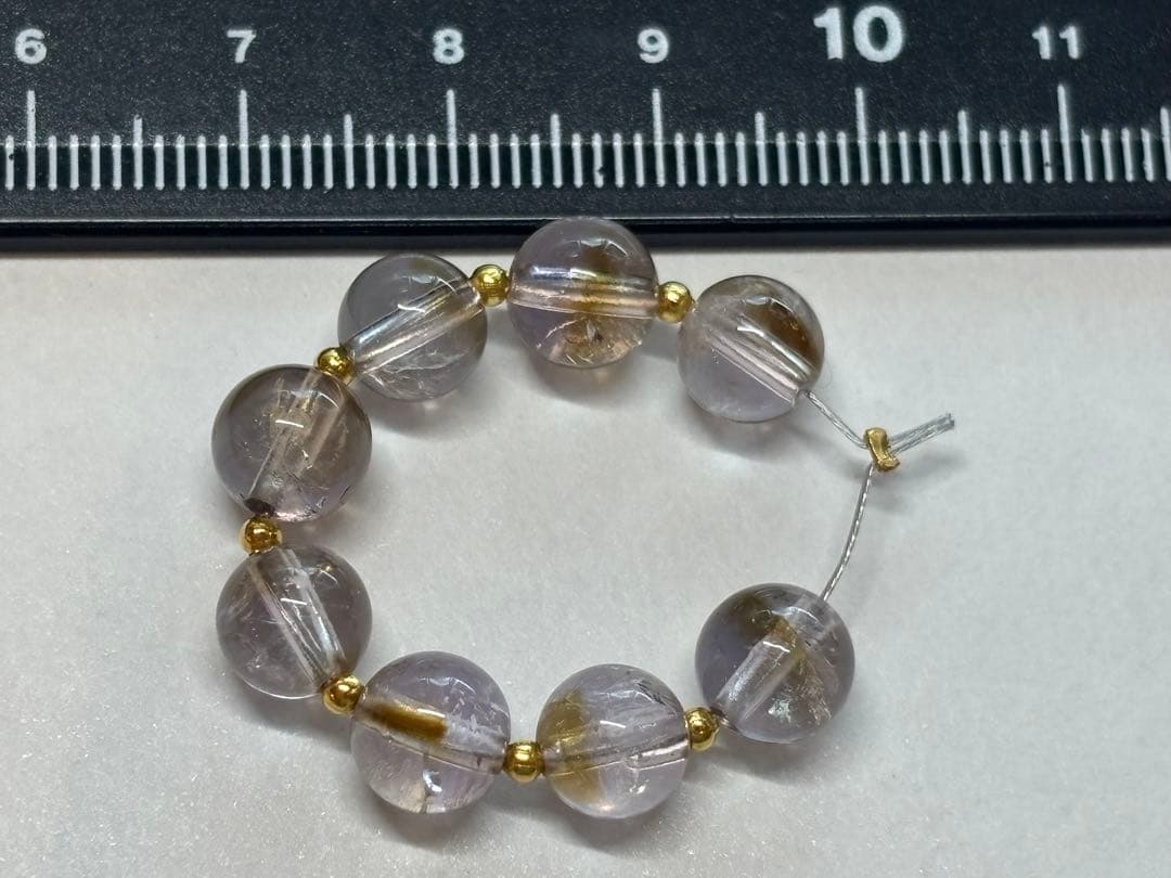 アメトリン ラウンドビーズ【f-446】