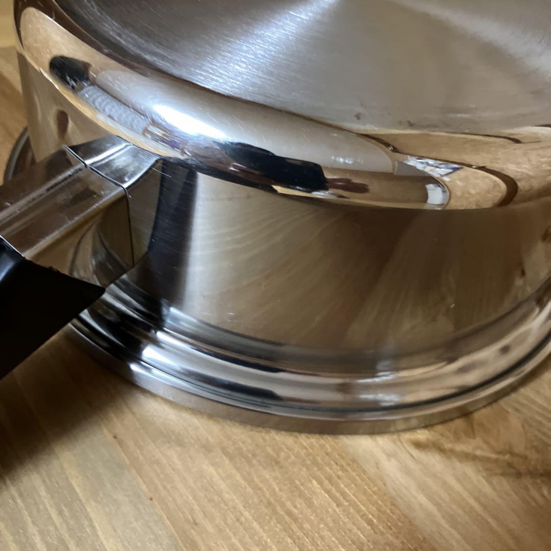 Amway Queen ステンレス片手鍋　浅型　USA Vintage Amway Queen Skillet with Domed Lid Multi-Ply 18/8