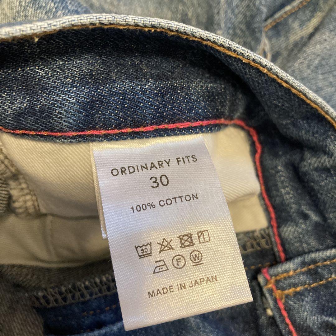 値下げしました　オーディナリーフィッツ　アンクルデニム　極美品　30インチ