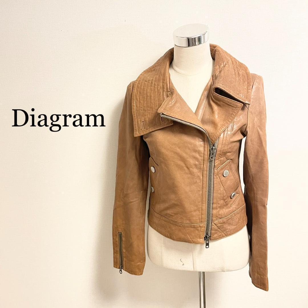 現品限り一斉値下げ! Diagram ダイアグラム 羊皮 レザー ジャケット
