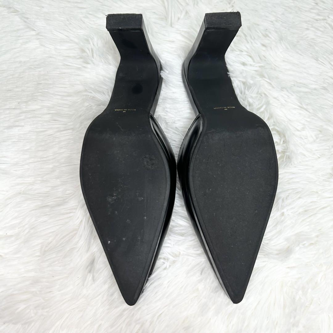 新品GIDAジェイダ 黒 ポインテッドトゥ ミュール チェーン装飾 高ヒール ポインテッドミュール[品番：MKSW0037959]｜GYDA（ジェイダ）の