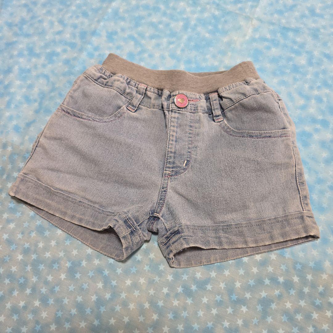 デニムショートパンツ ライトブルー110cm - メルカリ