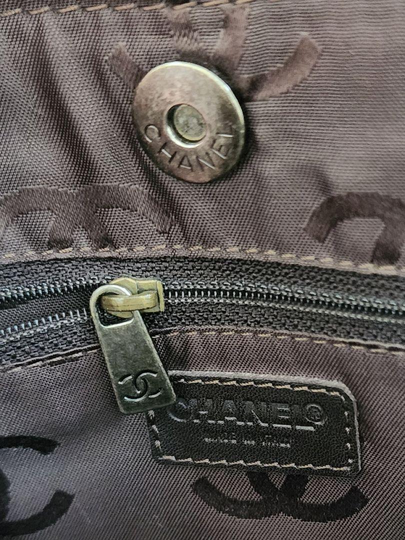 シャネル CHANEL ショルダーバッグ ワイルドステッチ 茶 レザー