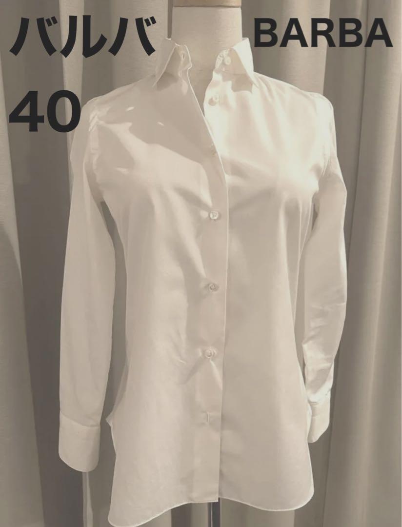 サイズ40 バルバ シャツ レディース 美品 純正販売店舗 ★BARBA/バルバ★ イタリア 高級 ブラウス リネン 40 シャツ/ブラウス(七分/長袖)