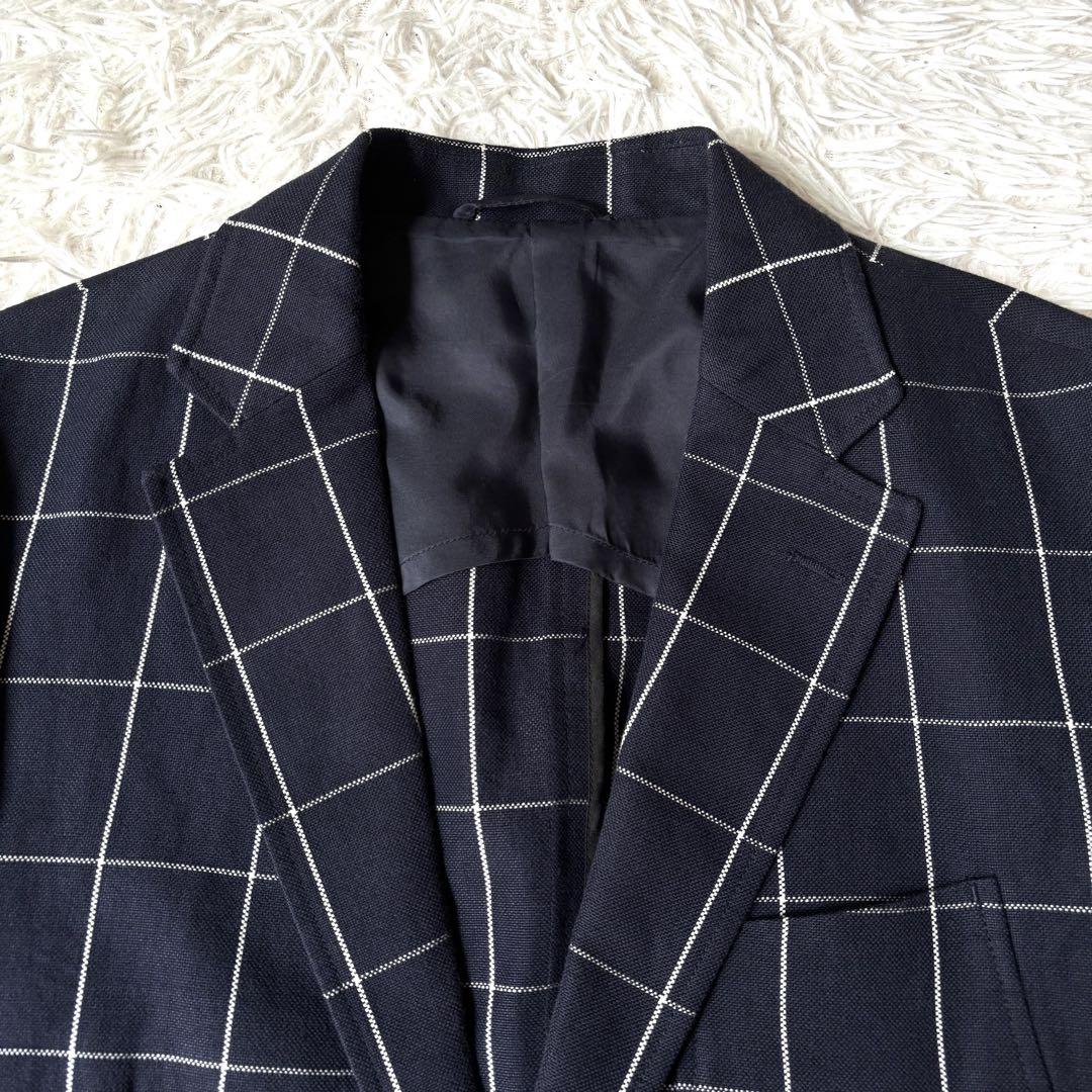 ✨美品/リネン/XL✨マッキントッシュフィロソフィー スーツ チェック アンコン