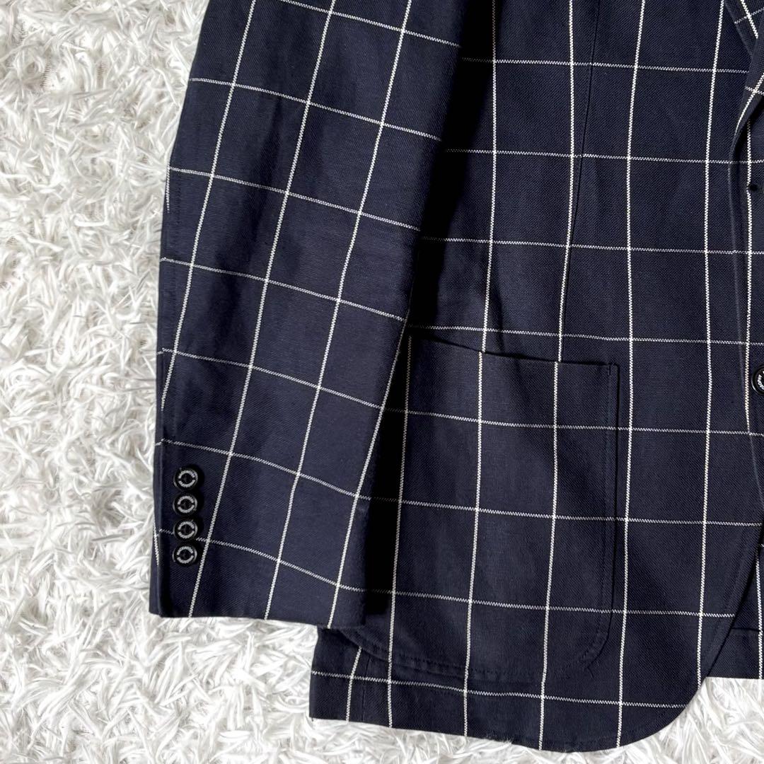 ✨美品/リネン/XL✨マッキントッシュフィロソフィー スーツ チェック アンコン
