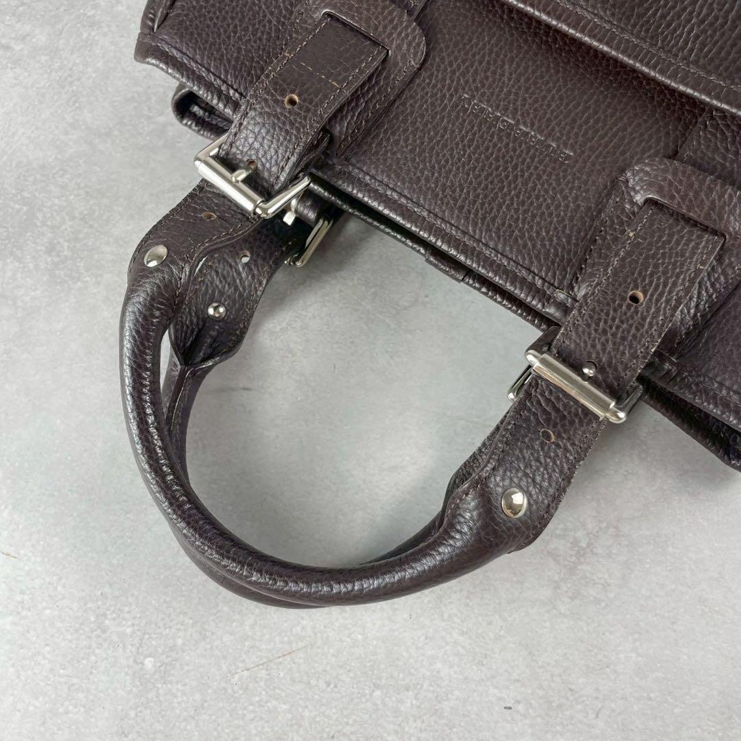 【美品】バーバリー ハンドバッグ ミニ 型押し ロゴ レザー 本革 ノバチェック