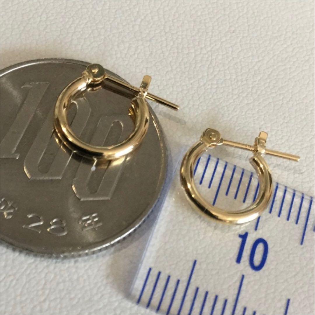 定番超歓迎 新品 18金ピアス 刻印あり上質 日本製 ペア 8ubVO-m47402144612 K18 イエローゴールド フープ 人気SALE高品質