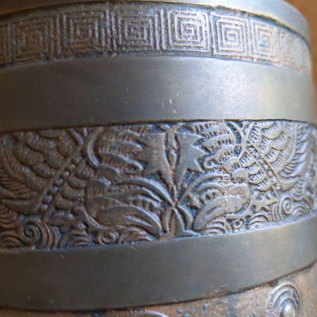花瓶【R6-T04】骨董品　中国美術　古美術 楽天市場】骨董○堆朱花文花瓶○堆朱 / 銅製 / 陰刻文 | 20世紀