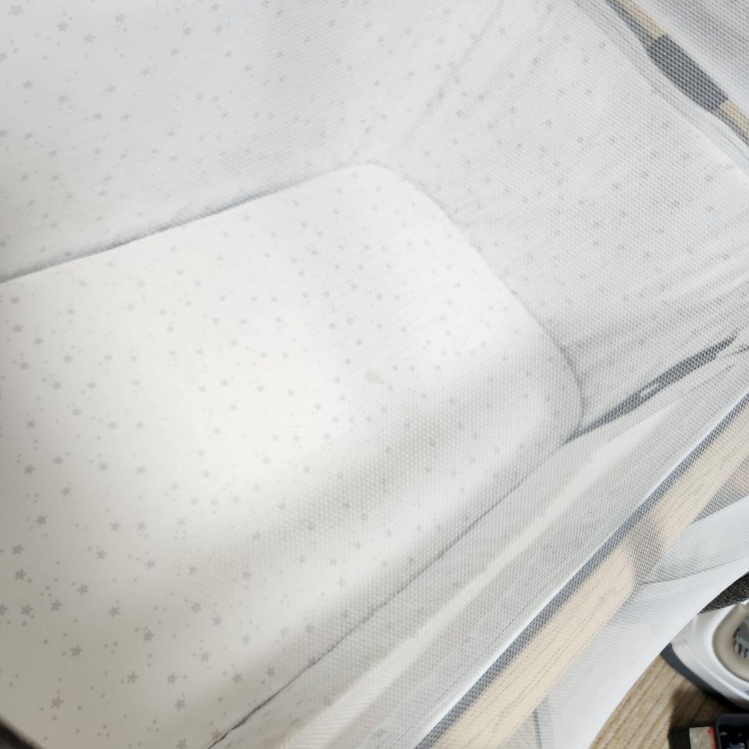 HZDMJ ベビーベッド　折りたたみ　移動式　キャスター付き　グレー