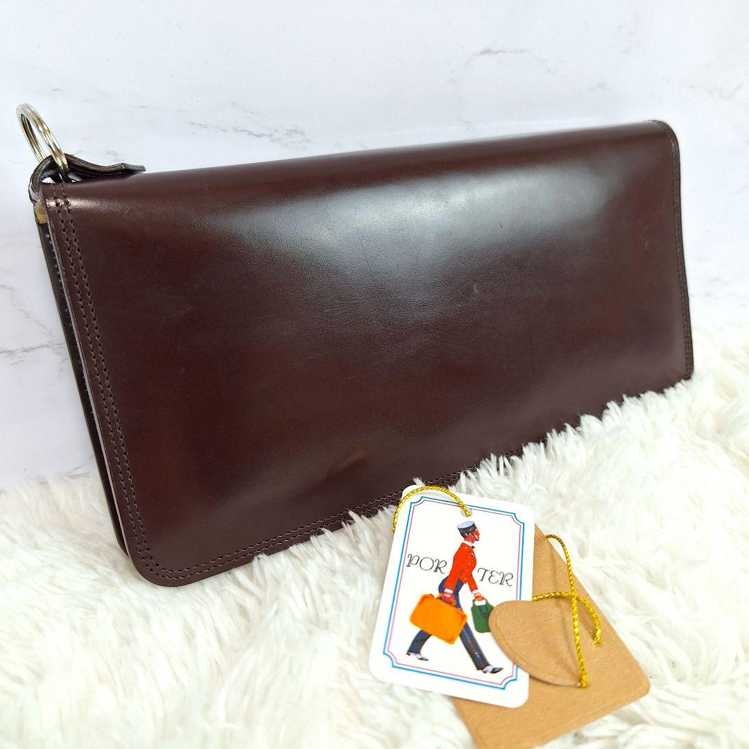 極美品✨PORTER ポーター カウンター ホースハイド使用 長財布 ブラウン
