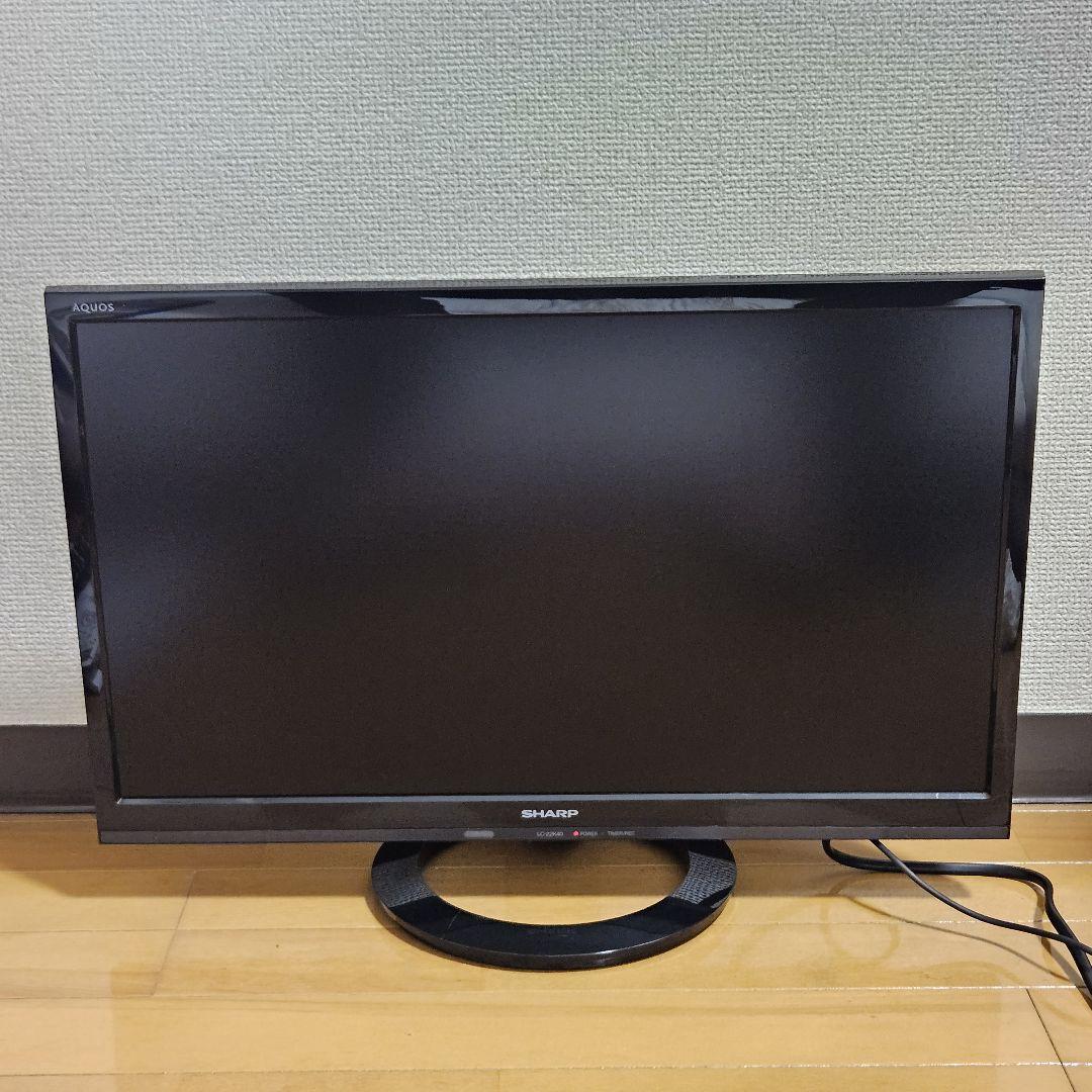 動作品 SHARP 液晶テレビ AQUOS LC-22K40 リモコン 22V