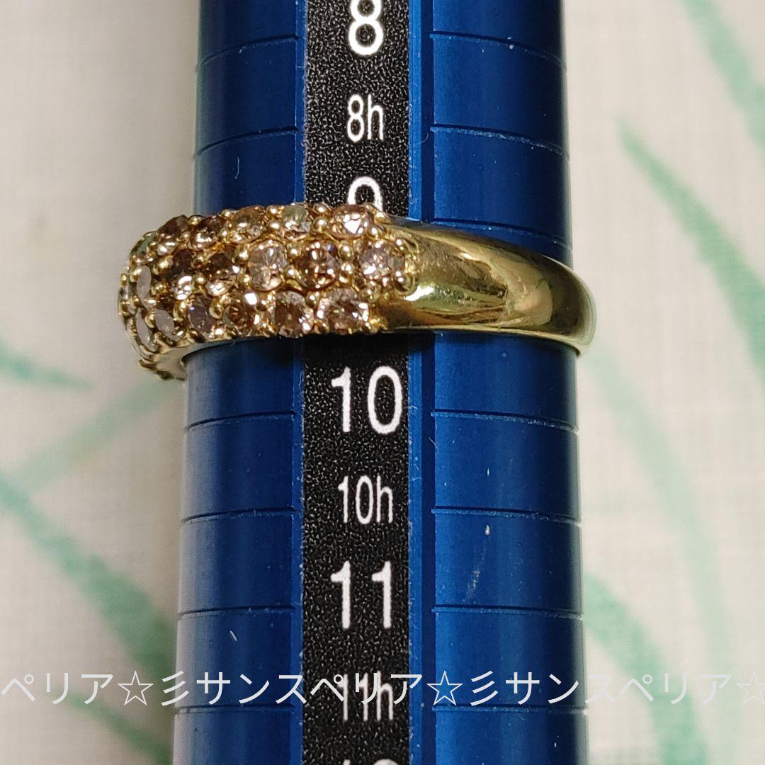 K18 ブラウンダイヤモンド1.00ctパヴェデザインリング - メルカリ