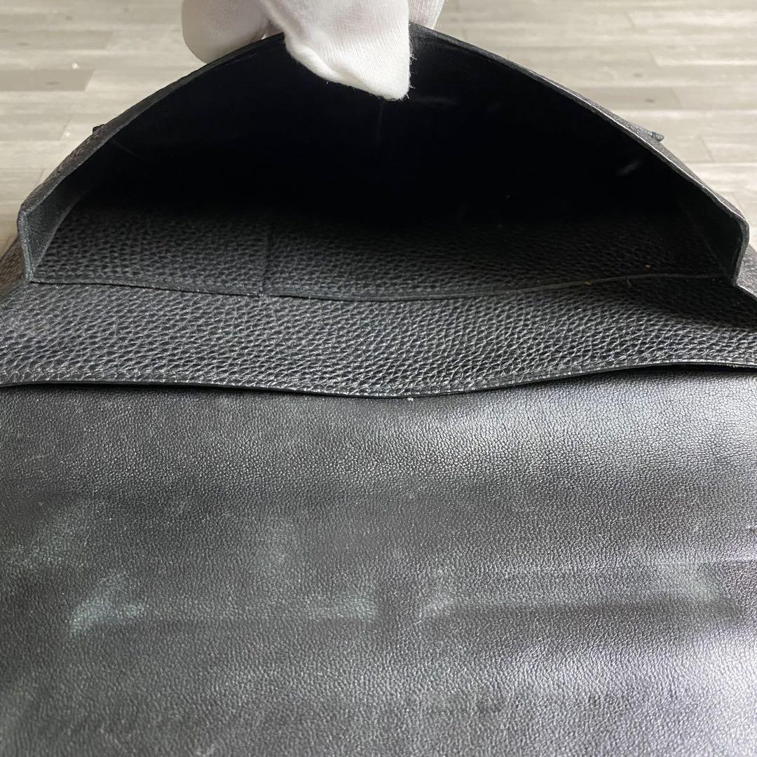 HERMES エルメス ドゴン ブラック D刻 コインケース付き 長財布