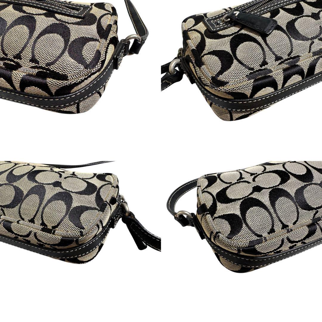 美品 COACH ショルダーバッグ シグネチャー キャンバス 6073