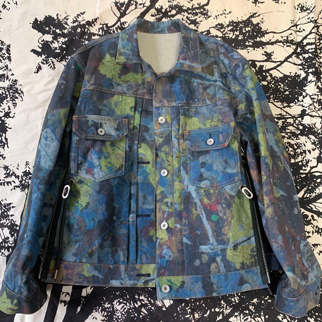 サカイデニムジャケット Sacai ジャクソンポロックS sacai
